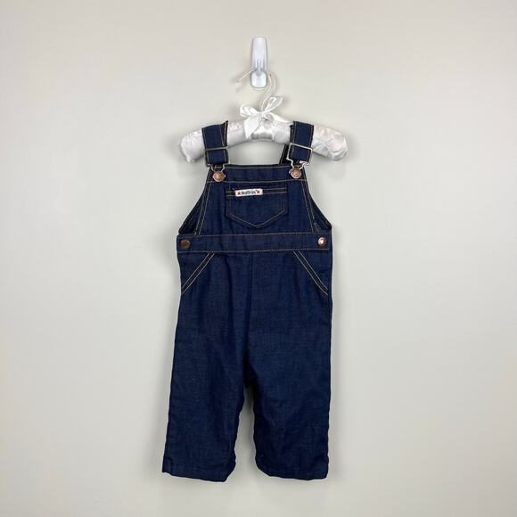 Vintage Healthtex Blue Jean Overalls 12 Months USA - Picture 1 of 9